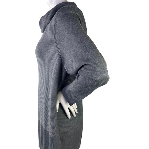 Adrienne Vittadini Steel Heather Gray Cowl Neck Tunic LS Sweater Oversized XXL - Picture 16 of 16